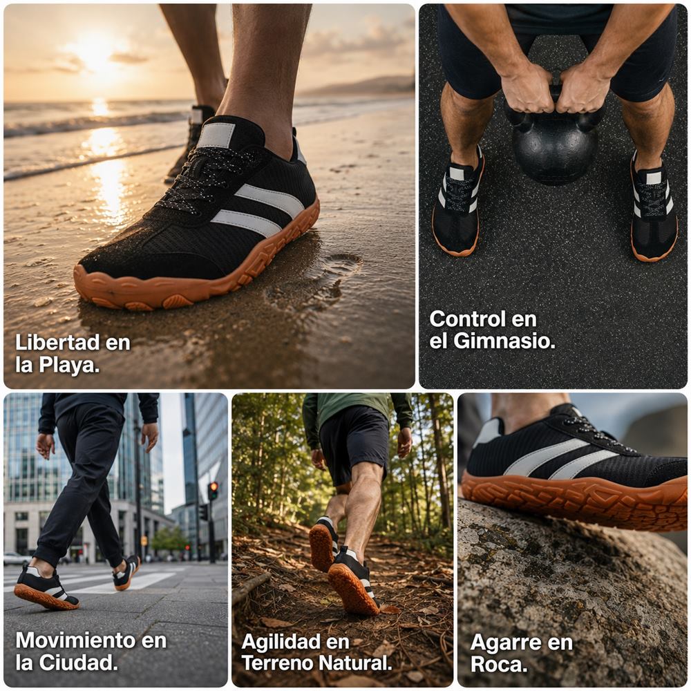 Aconcagua CUMBRE en distintos contextos: playa, gimnasio, ciudad, sendero natural y roca
